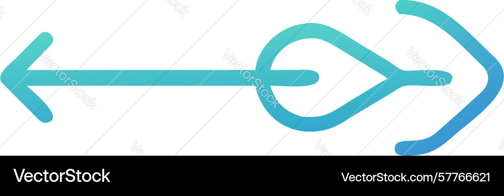 Knotted arrow icon intertwined path symbol design Vector Image