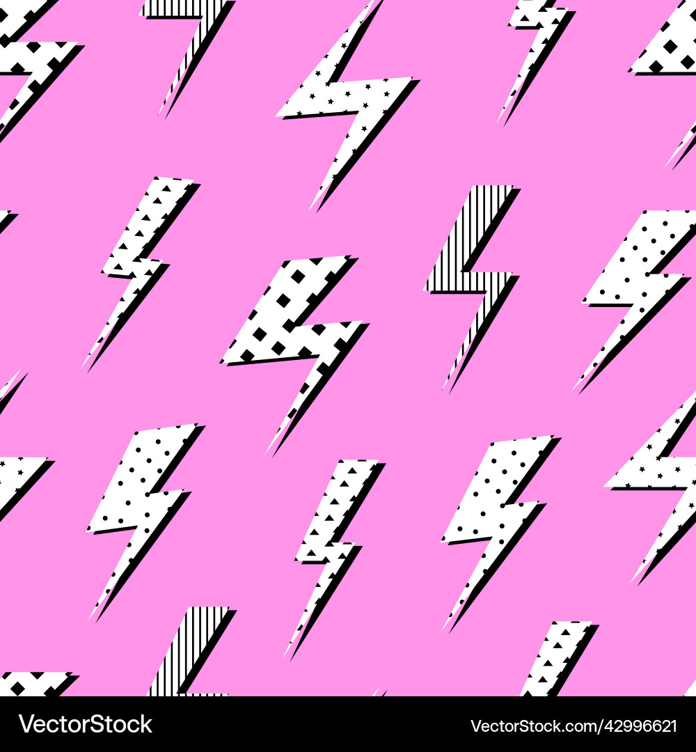Lightning Pop Art Pattern vector image