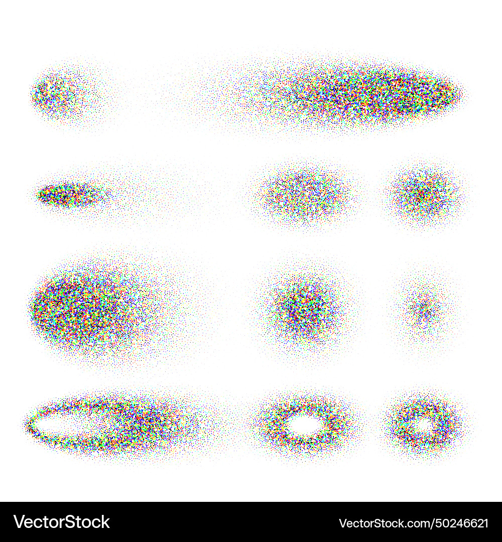 Stipple Schatten setzen gepunktete Designelemente Stipple Schatten setzen gepunktete Designelemente vektorbild