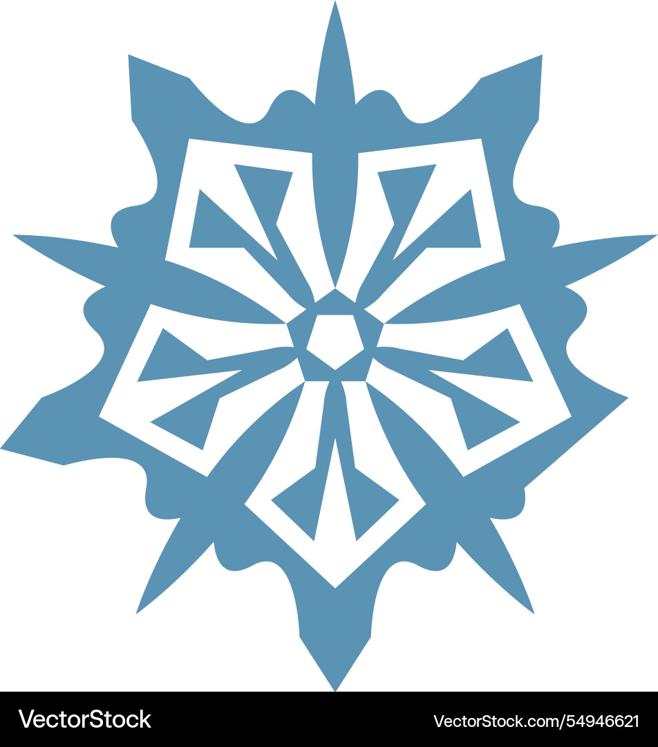 Stylized snowflake with sharp points radiating Stylized snowflake with sharp points radiating vector image
