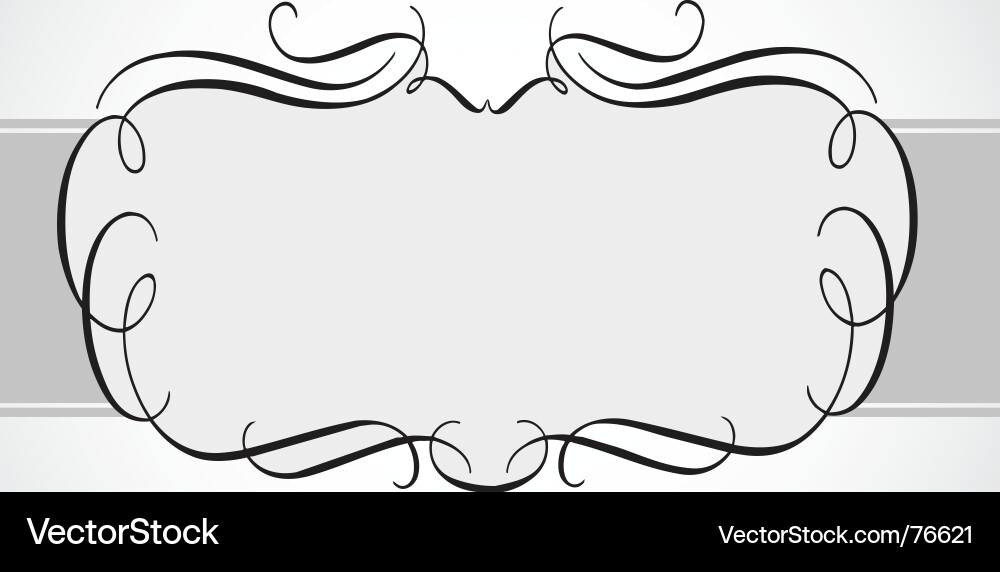 Swirl Decorative Frame Vector Image