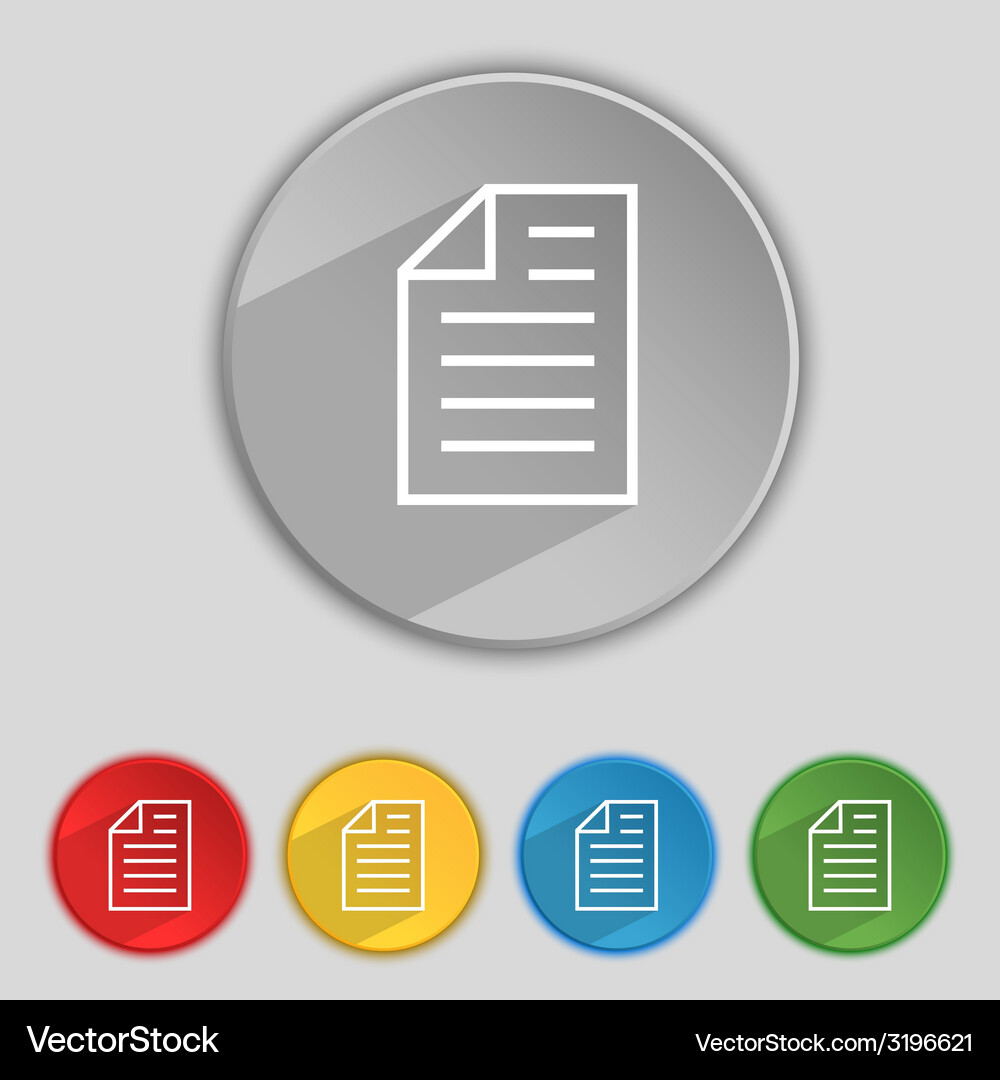 Text file sign icon document symbol set Vector Image