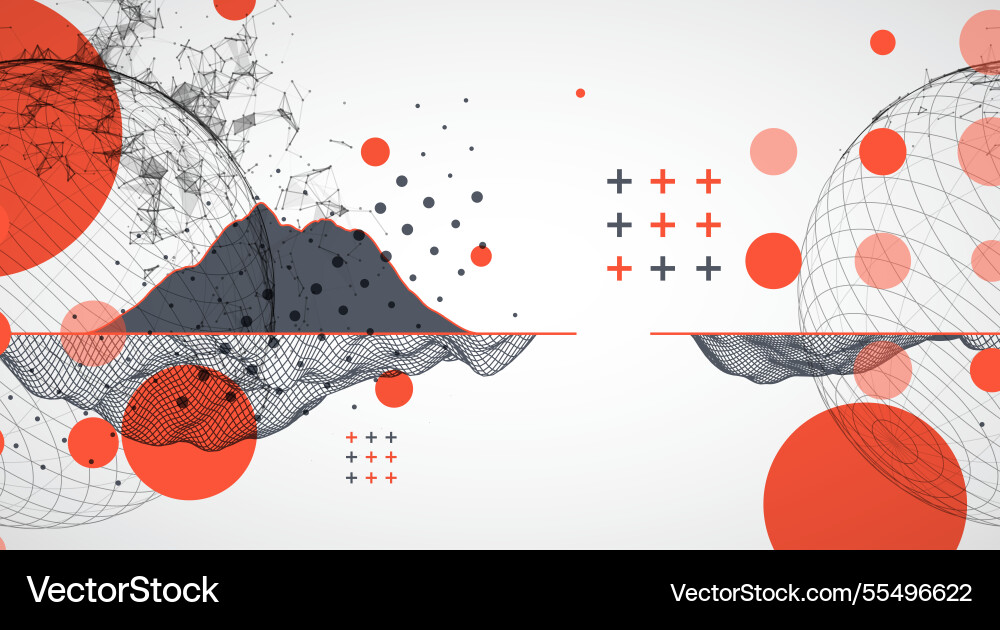 Abstract image of a wireframe sphere Abstract image of a wireframe sphere vector image
