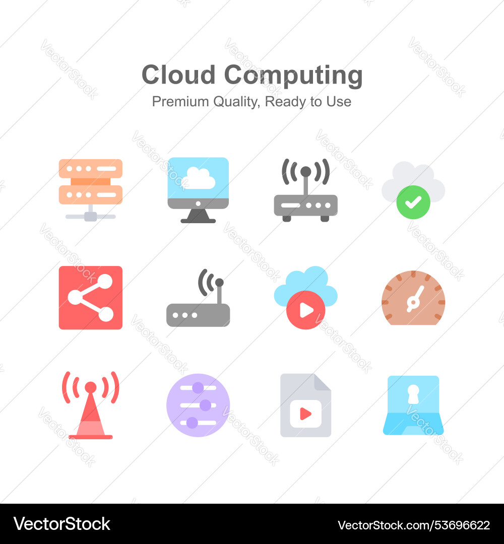 Check this amazing cloud computing icons Check this amazing cloud computing icons Vector Image