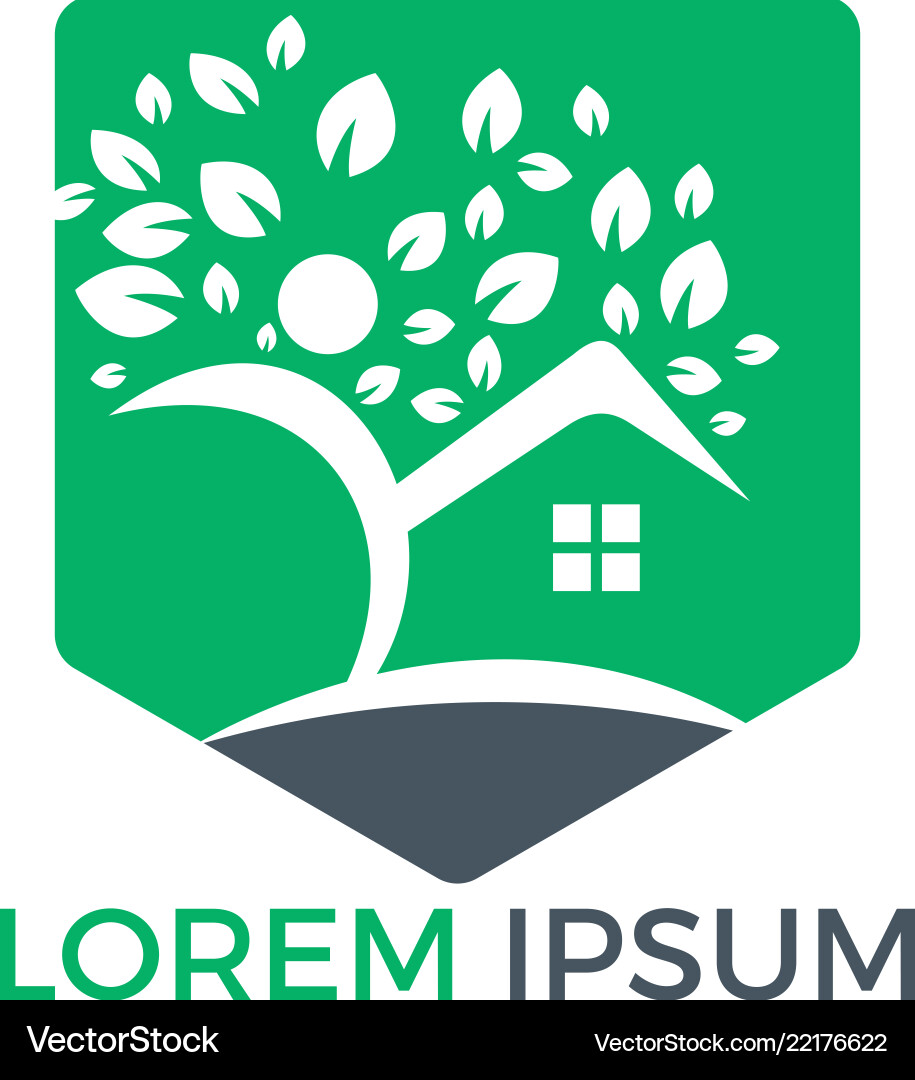 Design des Hauses und des menschlichen Logos Design des Hauses und des menschlichen Logos vektorbild