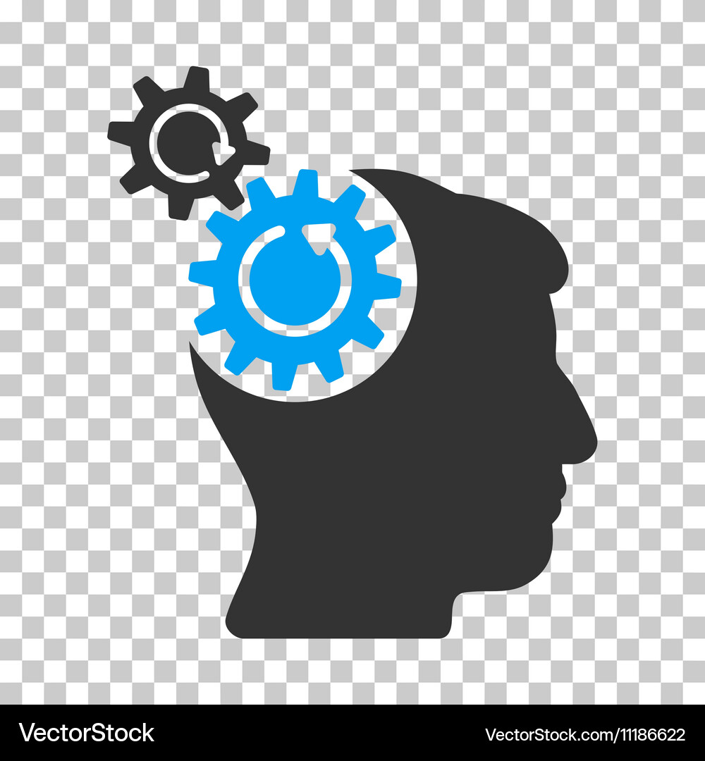 Head cogs rotation icon Vector Image