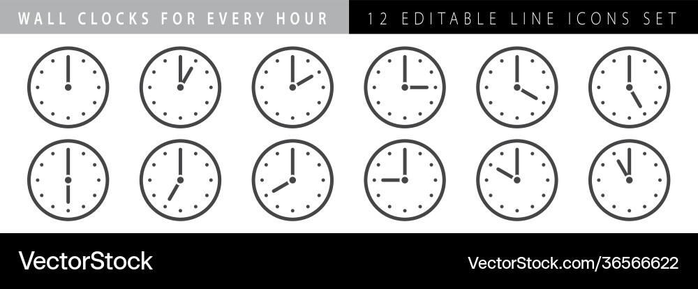 Horizontal set analog clock icon notifying Horizontal set analog clock icon notifying vector image