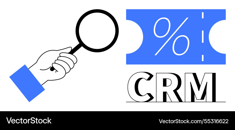 Magnifying glass highlighting discount tickets Magnifying glass highlighting discount tickets vector image