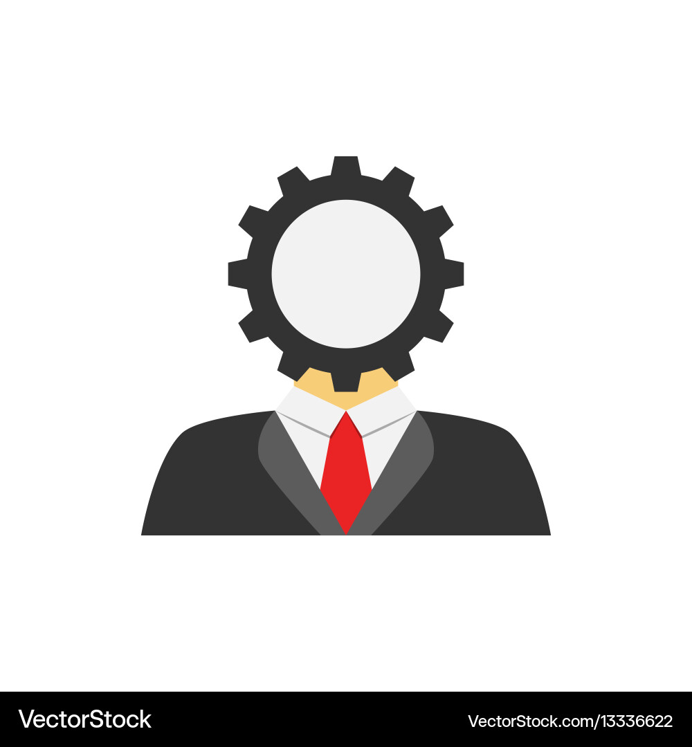 User setting flat icon Royalty Free Vector Image