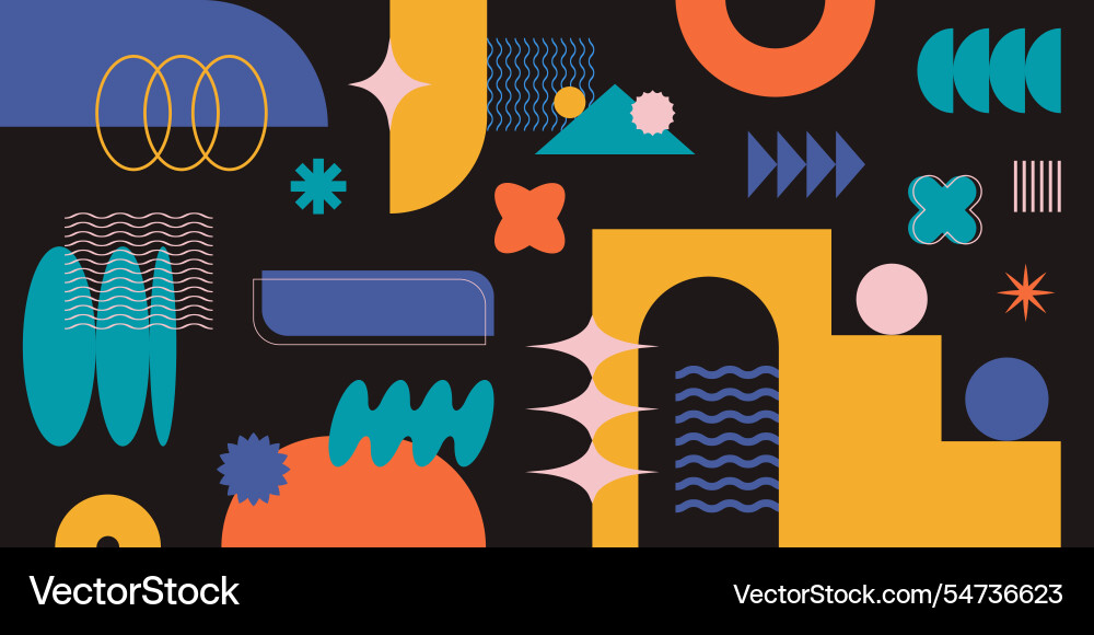 Abstract retro shapes composition frames Abstract retro shapes composition frames vector image