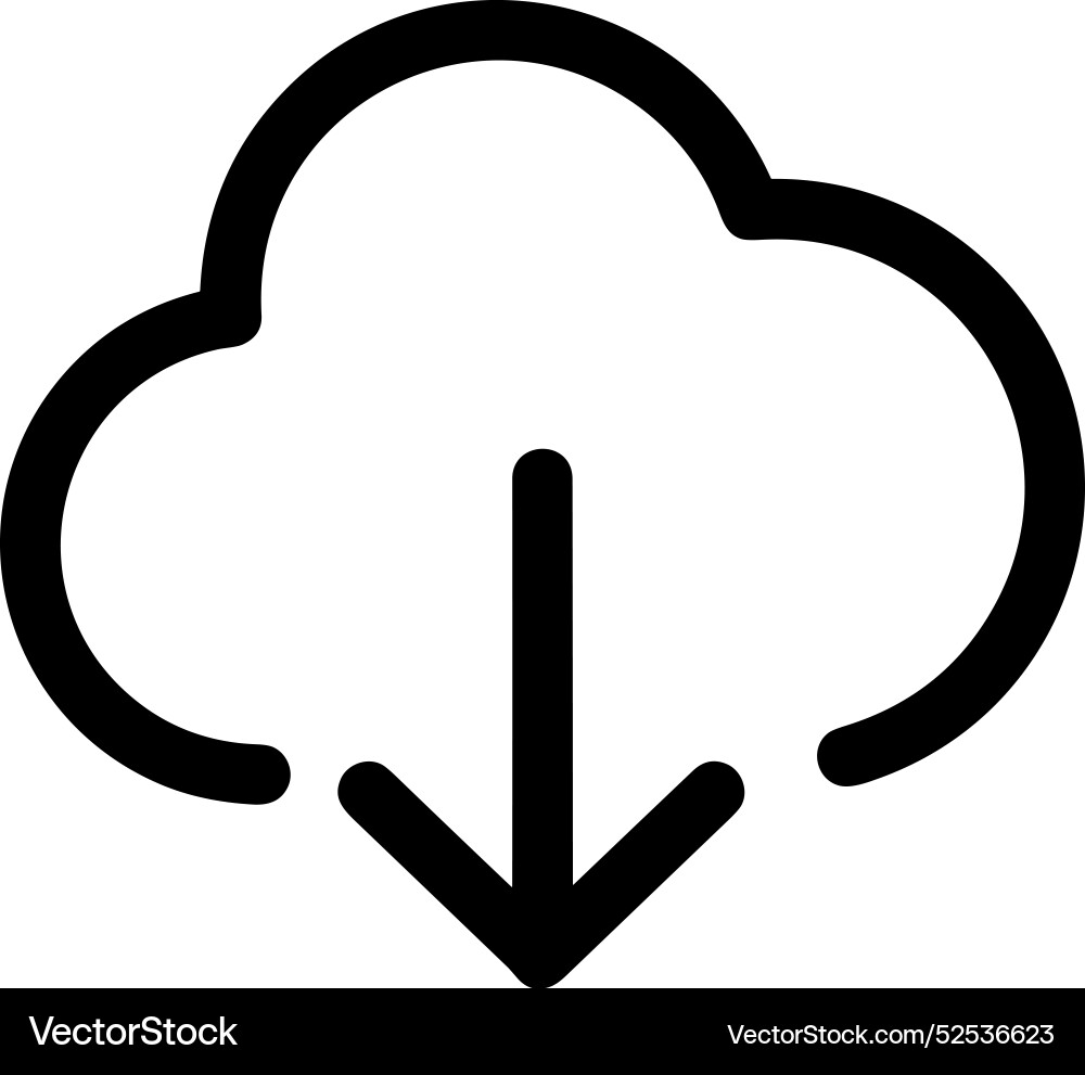 Cloud storage icon symbol image of the hosting Vector Image