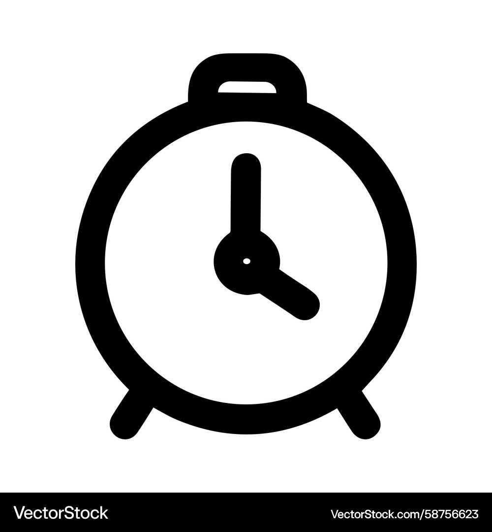 Outline simple line clock minimalist timepiece Vector Image