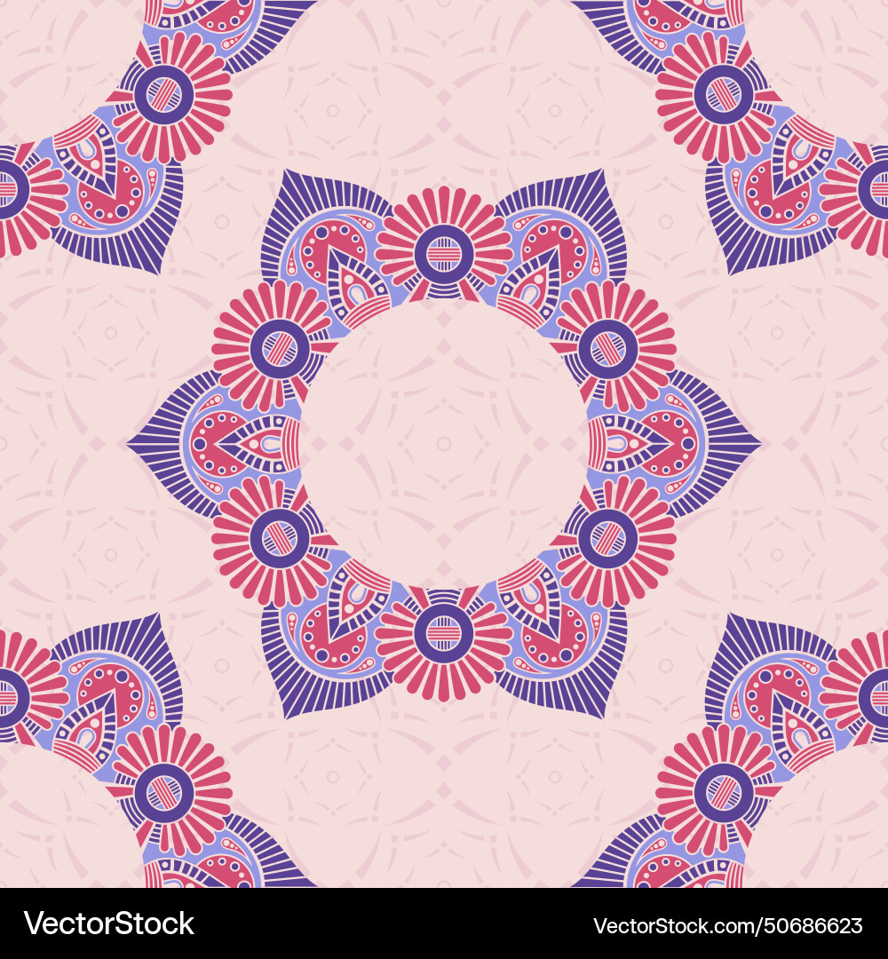 Seamless color pattern with mandala abstract Seamless color pattern with mandala abstract vector image