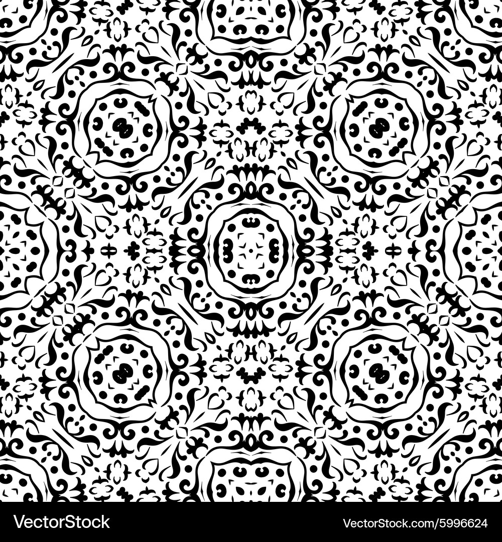Abstract seamless outline pattern Vector Image