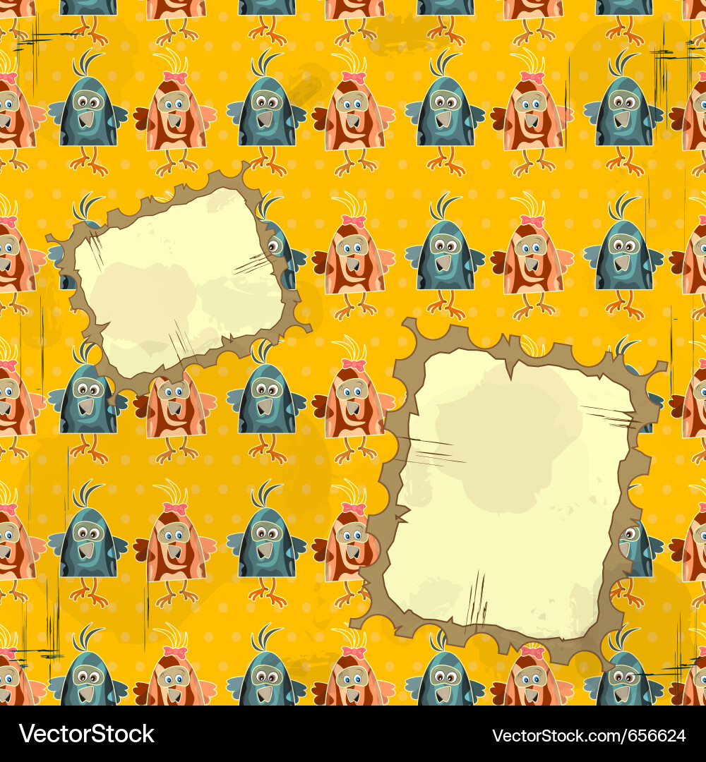 Cheerful Bird Pattern vector image