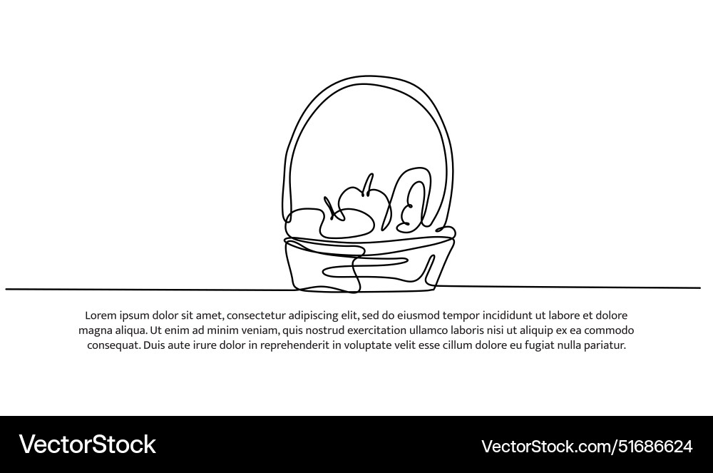 Continuous one line design of picnic Continuous one line design of picnic vector image