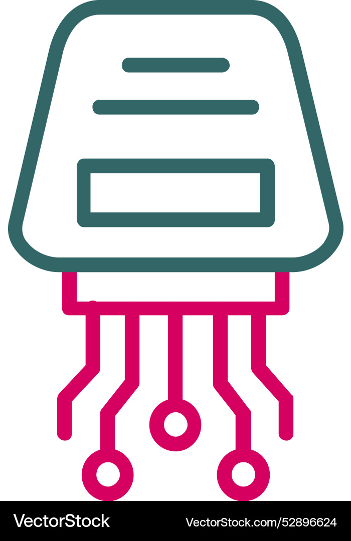 Data encryption line icon design vector image