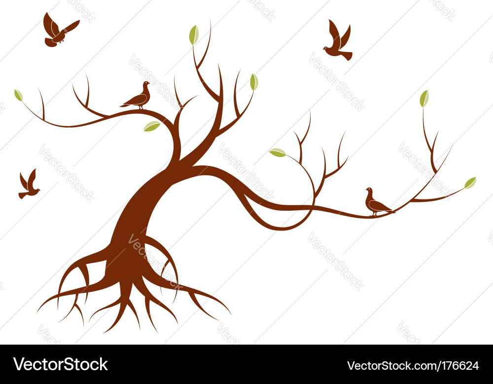 Elegant Stylized Tree Vector Image