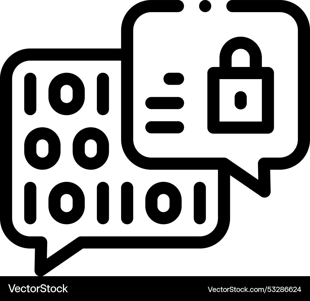 Encryption icon thin linear style design isolated Encryption icon thin linear style design isolated vector image