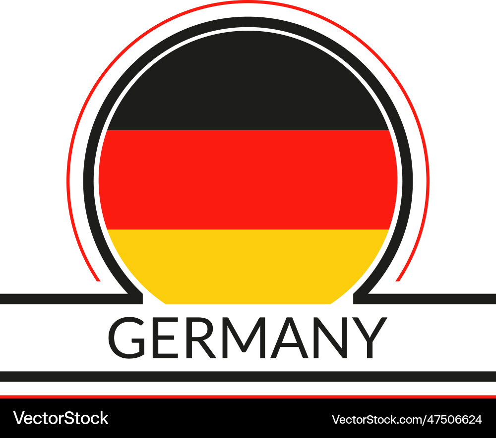 Germany Flag Circle Logo – Royalty-Free Vector | VectorStock, image size:1000x885