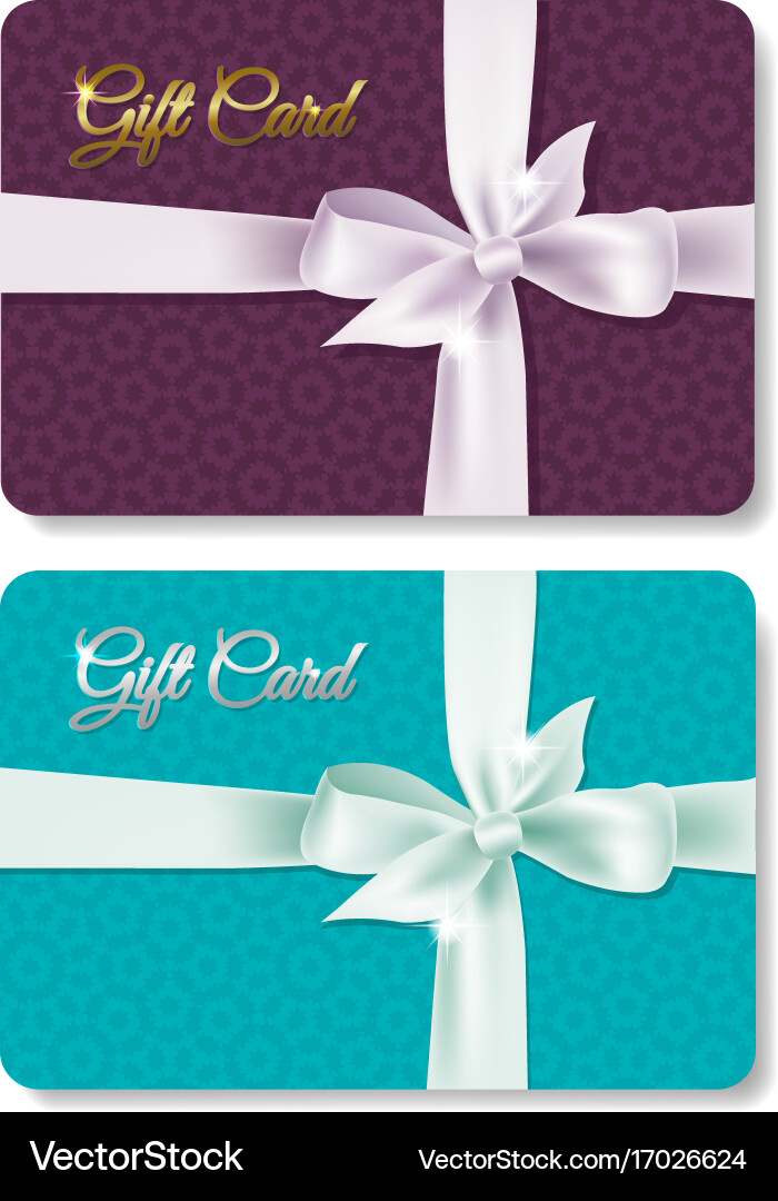 Gift card set Vector Image