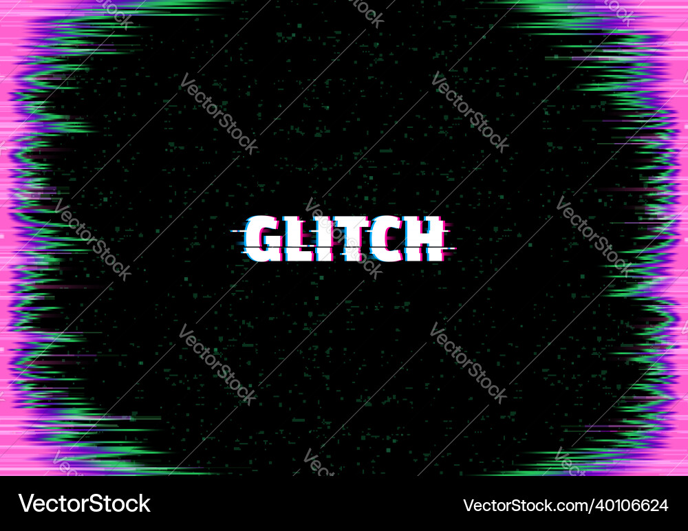 Glitch screen background monitor error effect Glitch screen background monitor error effect vector image