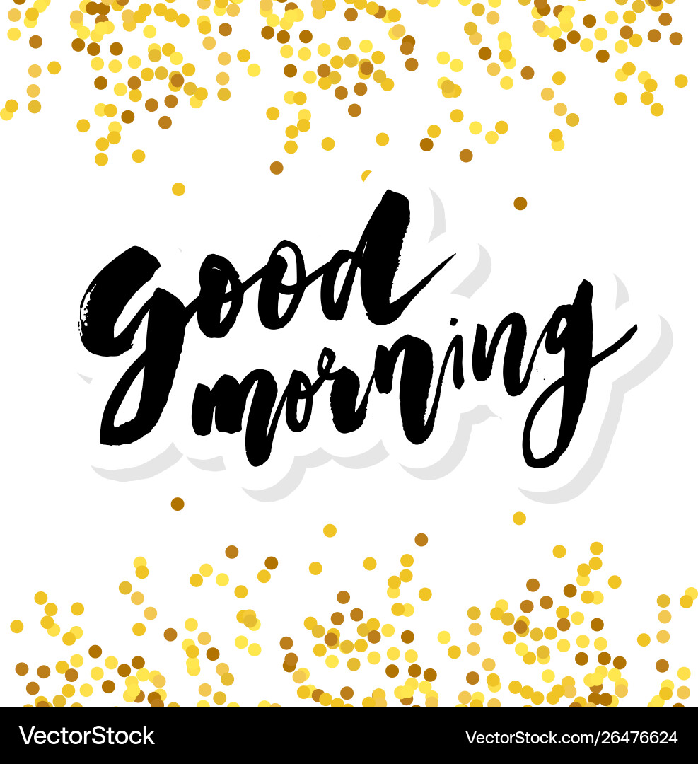 Guten Morgen Schriftzug Kalligraphie Text Phrase Guten Morgen Schriftzug Kalligraphie Text Phrase vektorbild