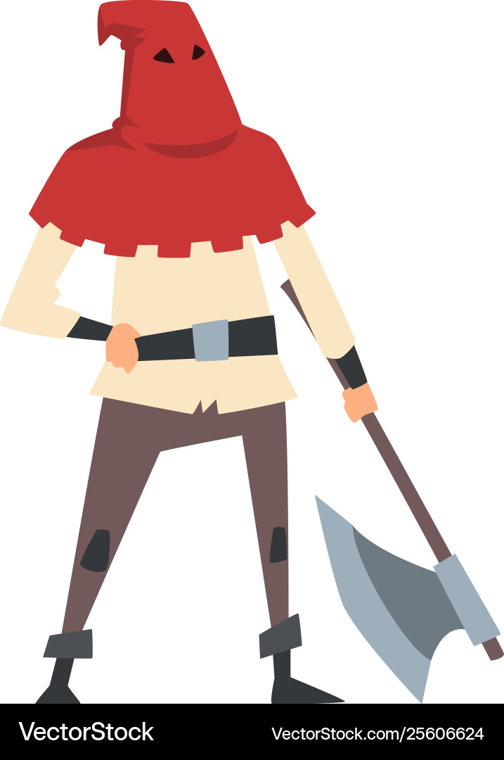 Medieval Executioner with Axe Vector Image