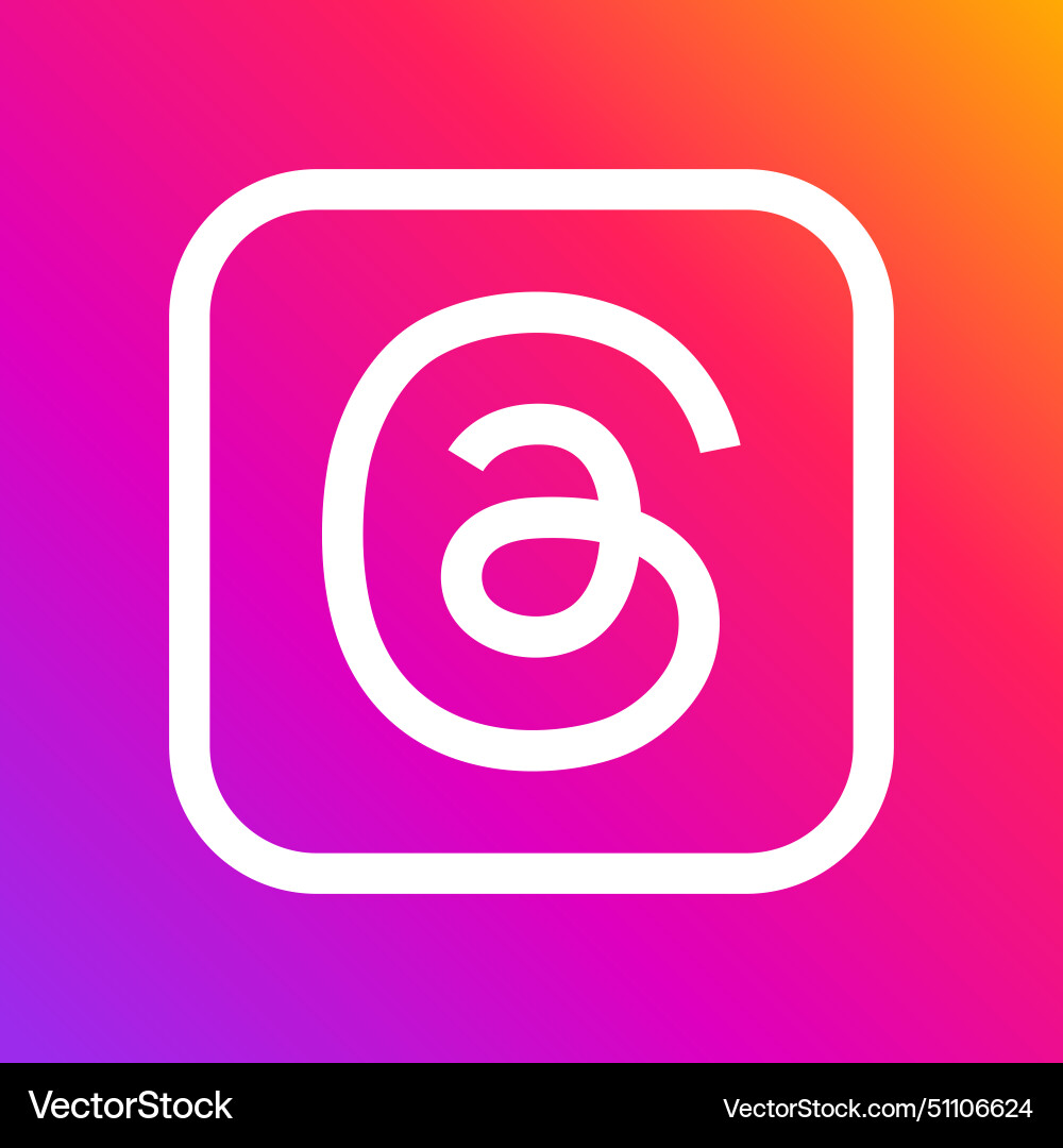 Social media app threads logo Royalty Free Vector Image