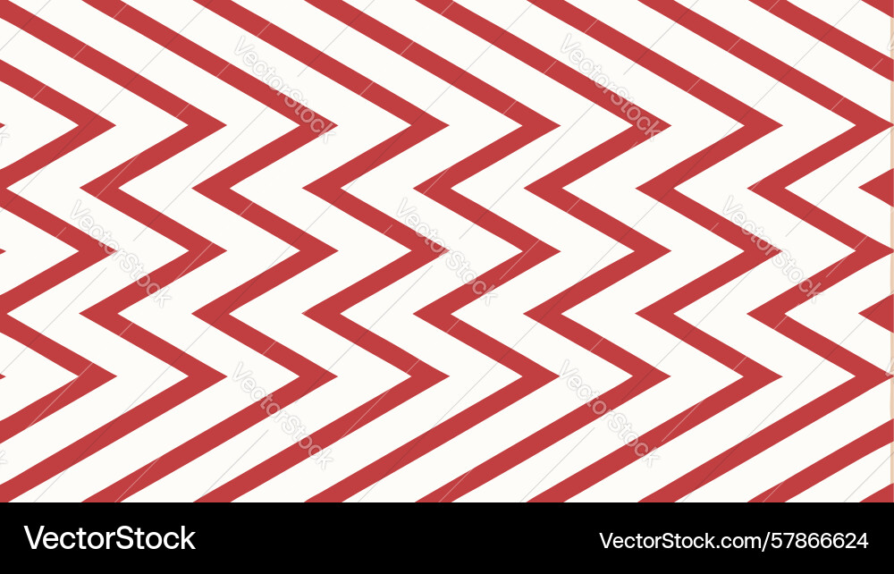 Wavy red and white zigzag pattern background vector image