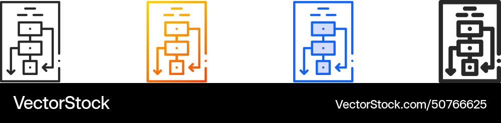 Algorithm iconthin linear gradient blue stroke Algorithm iconthin linear gradient blue stroke vector image