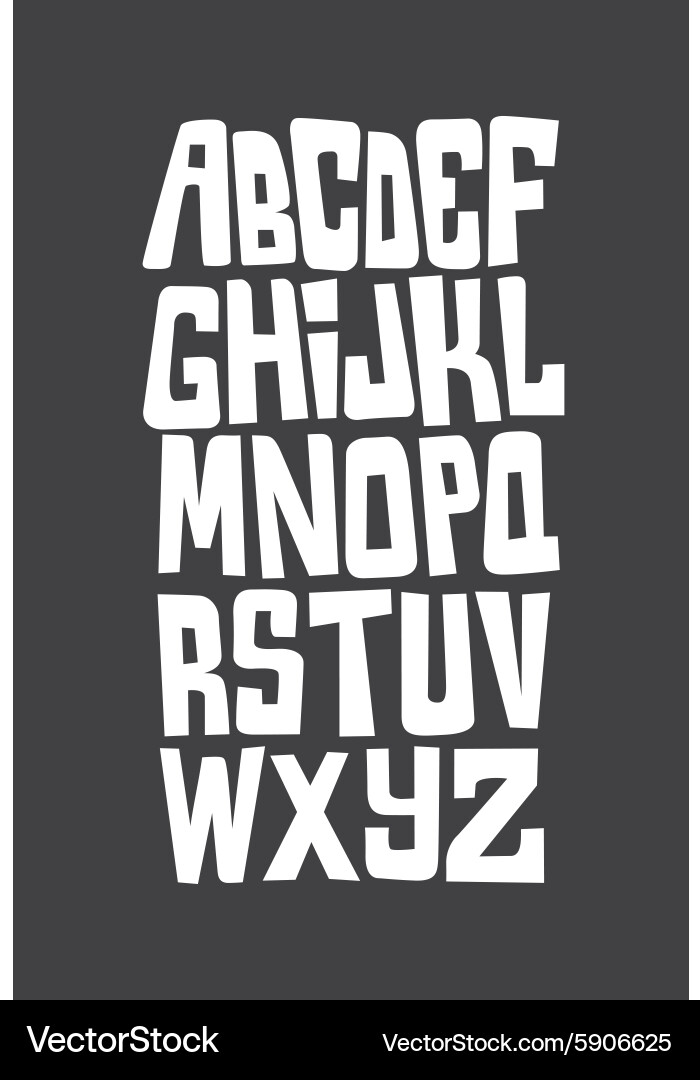 Bold Comic Font - Graffiti Style vector image