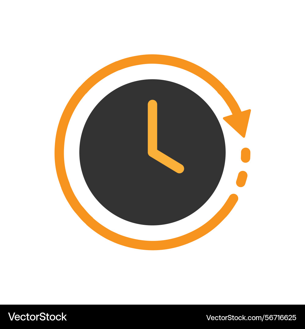 Clock or timer icon in flat style isolated Clock or timer icon in flat style isolated vector image