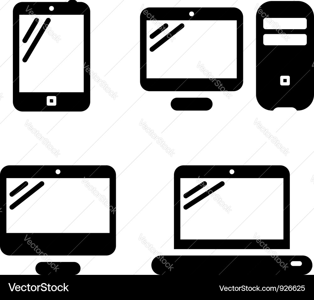 Computer Icons Set Vector Image