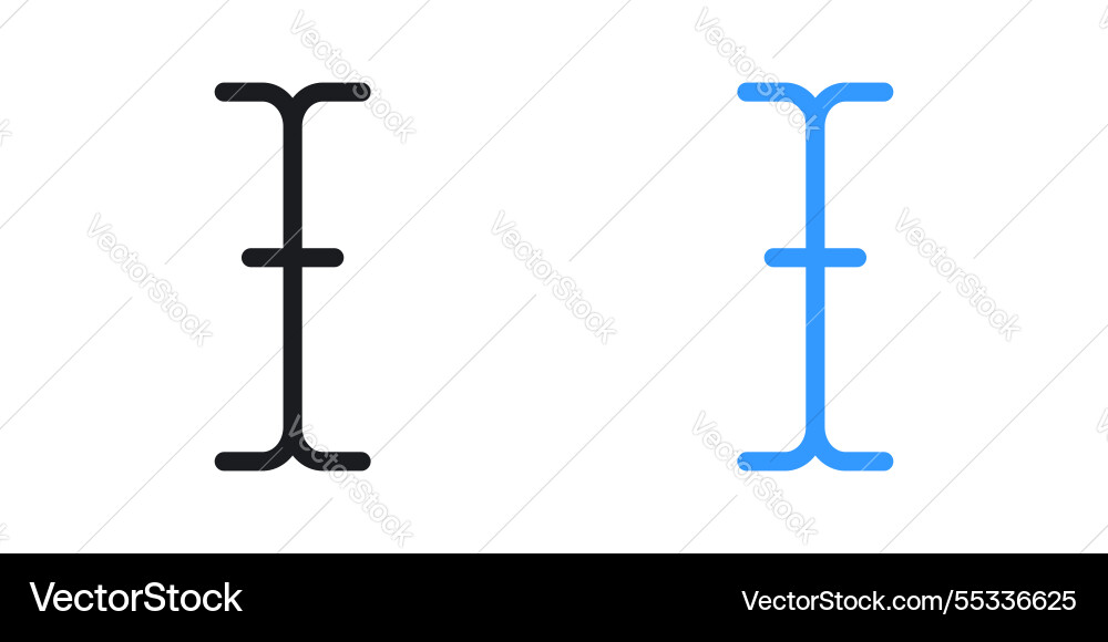 Cursor text icons set black and colored style Cursor text icons set black and colored style Vector Image