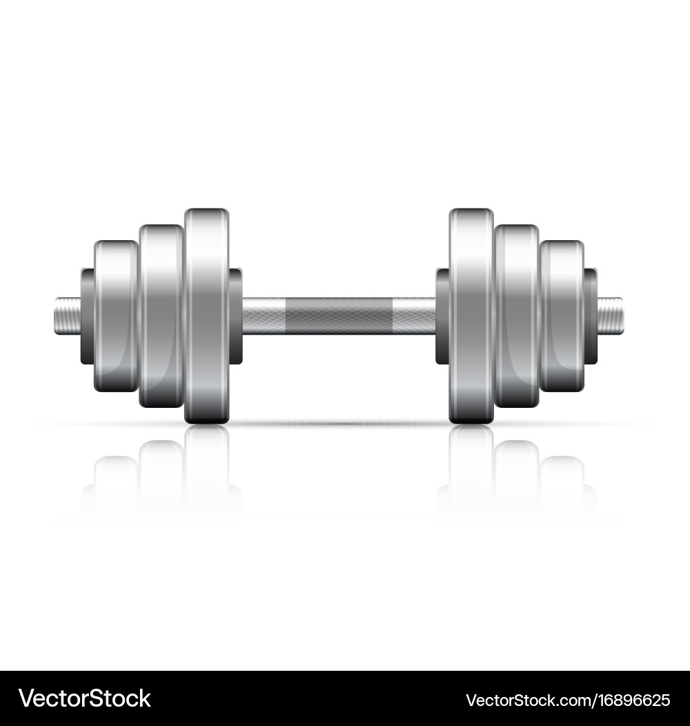 Isolated Dumbbell with Removable Disks Vector Image