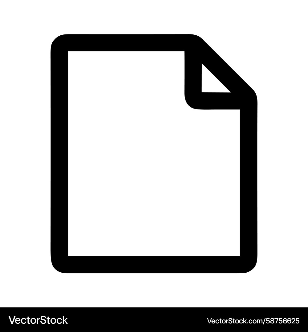 Simple outline blank page document file sheet Vector Image