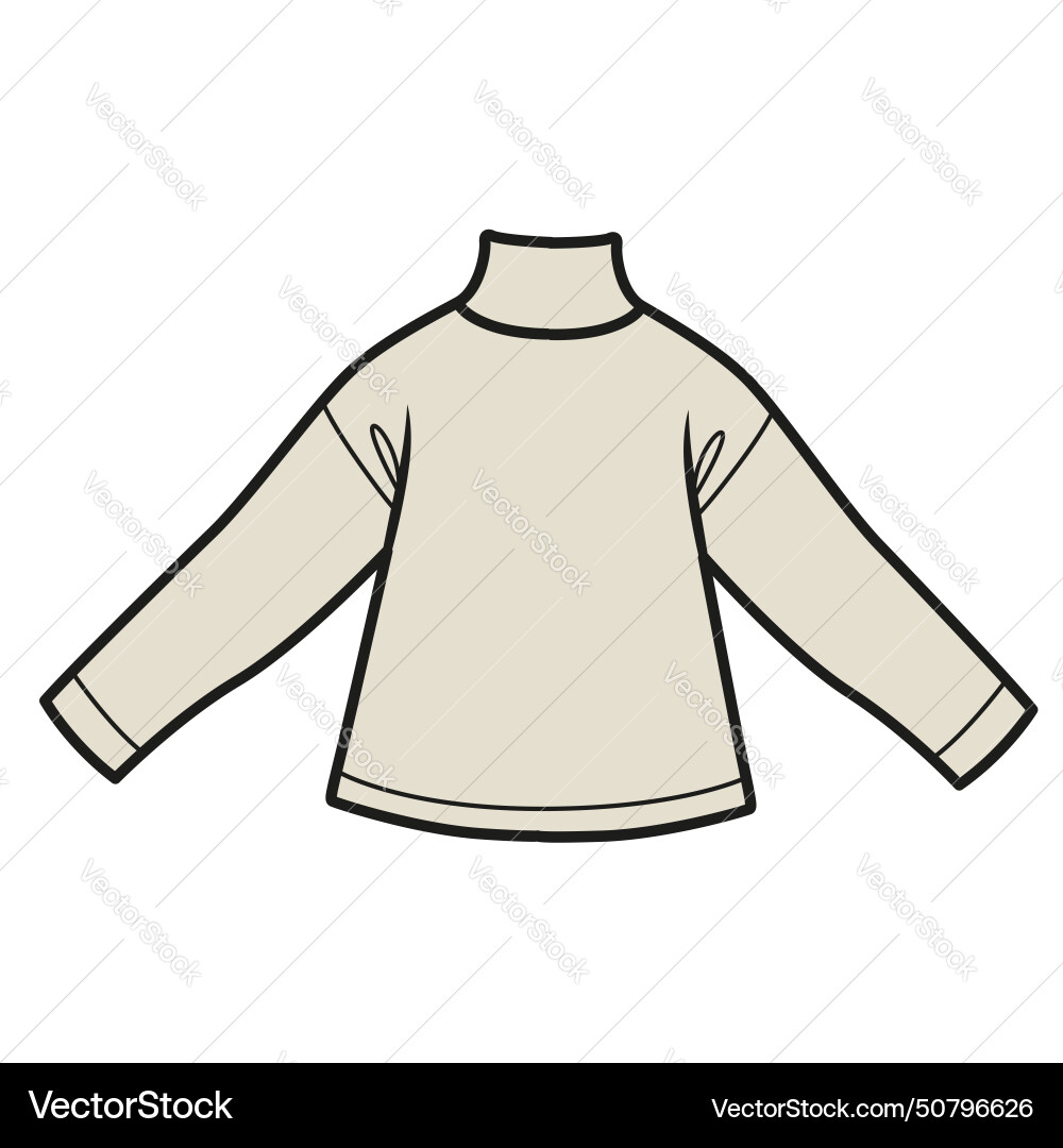 Casual unisex turtleneck color variation Vector Image
