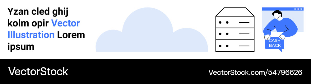 Cloud computing featuring data Cloud computing featuring data Vector Image