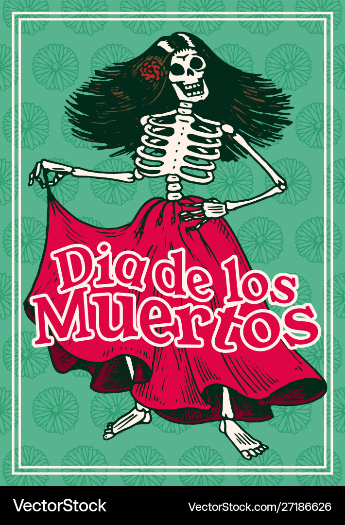 Day dead posters on a colored background Day dead posters on a colored background vector image