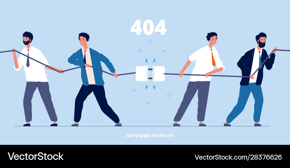 Disconnected Network Error Vector Image