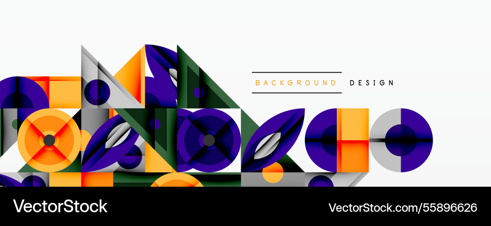Dynamic geometric composition with sharp angles Vector Image