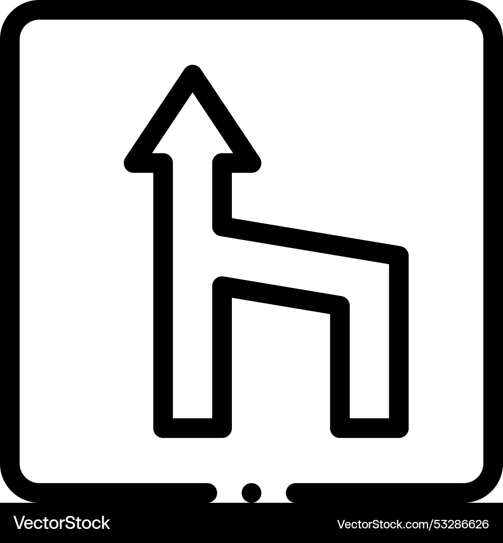 End of lane icon thin linear style design End of lane icon thin linear style design vector image