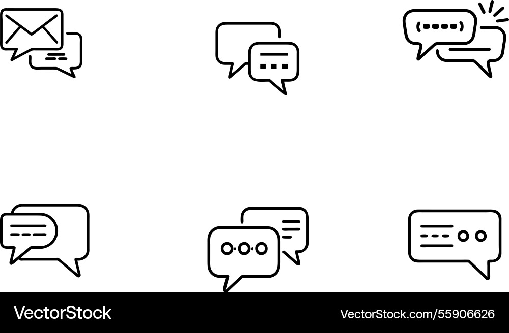 Message and notification bar icon set Vector Image