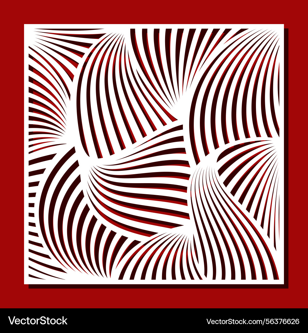 Square panel with abstract pattern vector image
