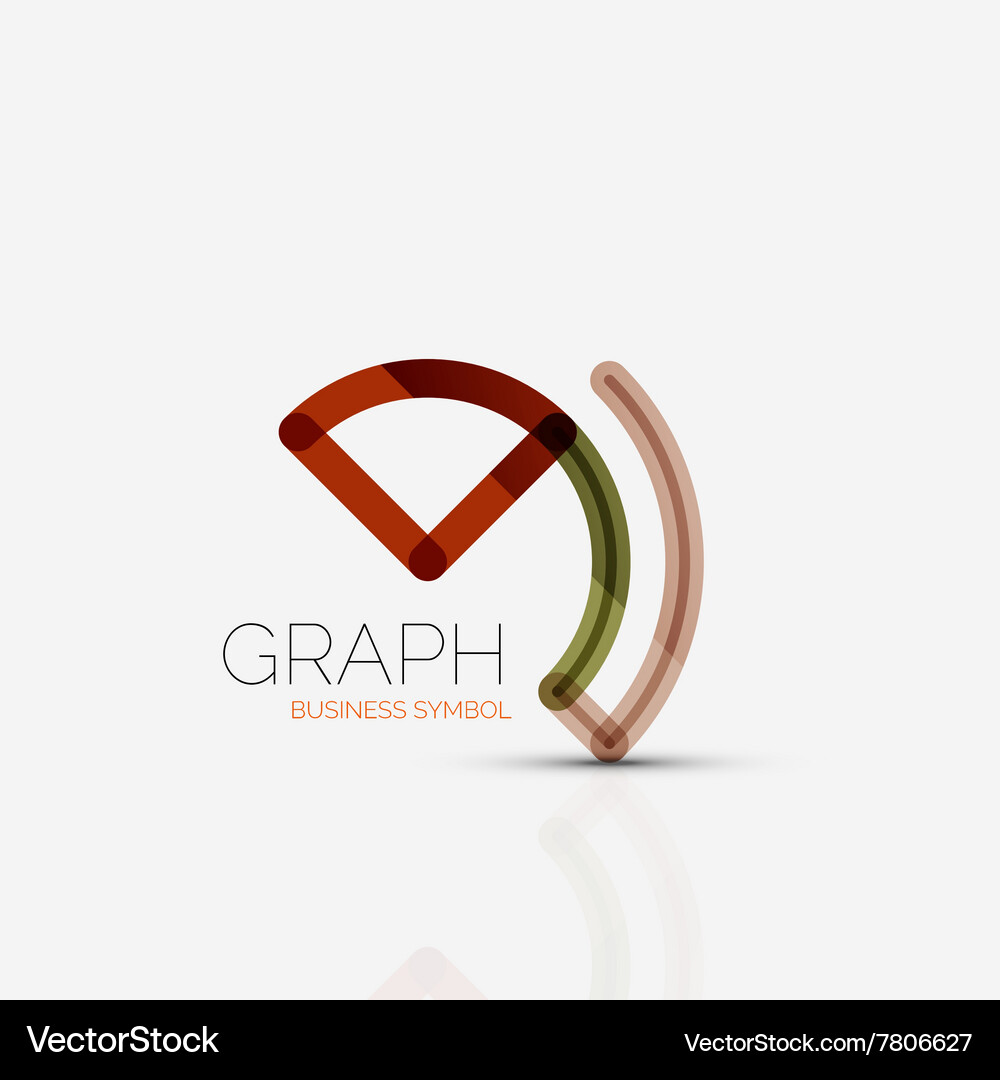 Abstract logo idea linear chart or graph Vector Image
