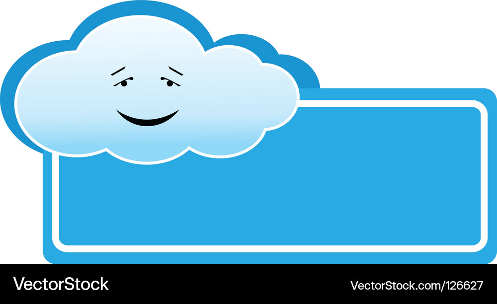 Blue Cloud Banner Vector Image