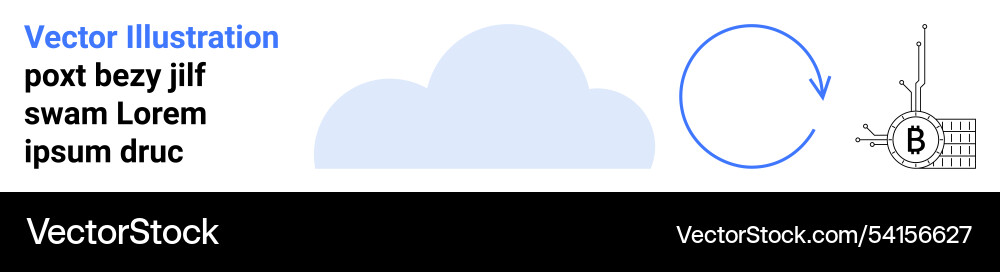 Cloud computing concept with data encryption vector image