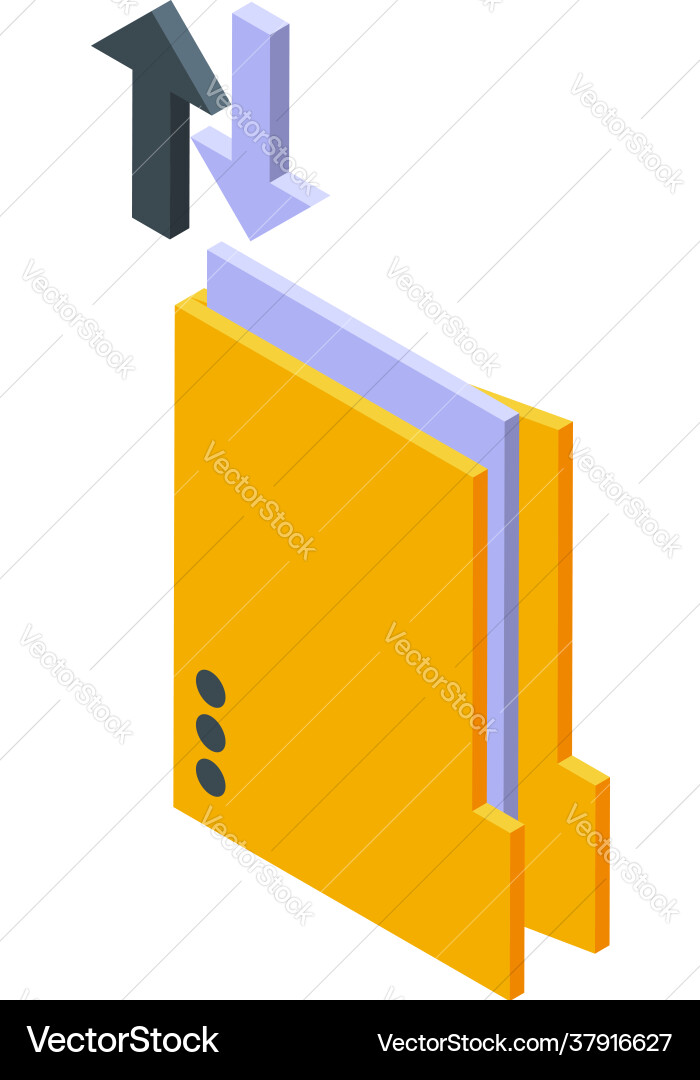 Copy folder backup icon isometric style Copy folder backup icon isometric style vector image