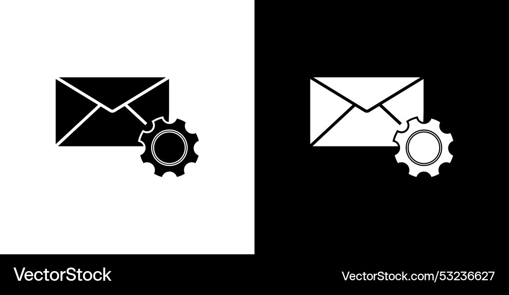 Email setting icon simple symbol Email setting icon simple symbol vector image
